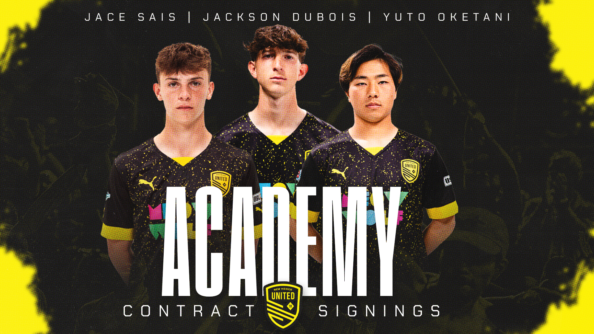 NMU Academy Left to right: Jace Sais, Jackson Dubois, Yuto Oketani