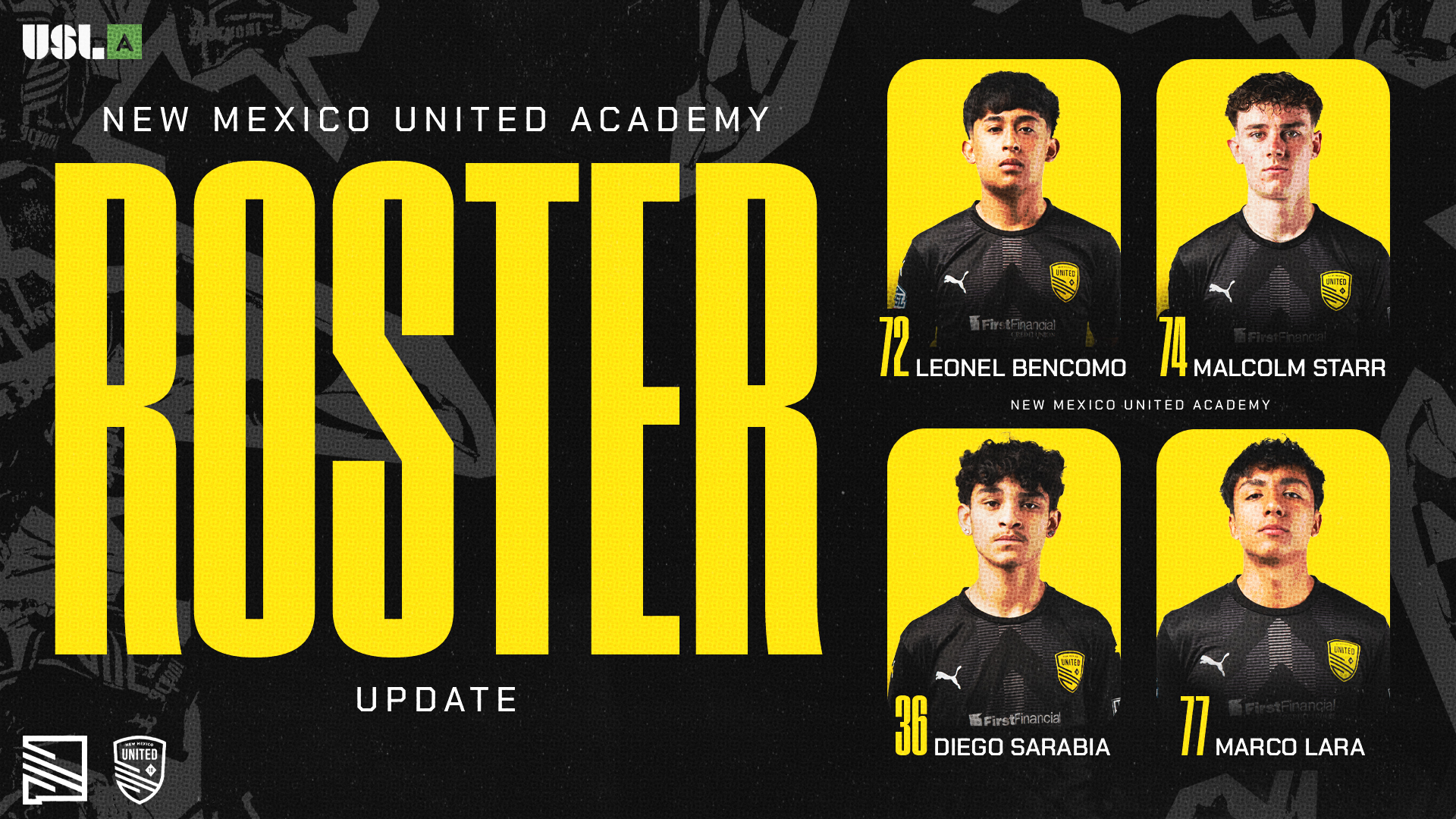 NEW MEXICO UNITED & THE SOMOS UNIDOS FOUNDATION ANNOUNCE SIGNING OF FIVE PLAYERS TO ACADEMY ROSTER featured image